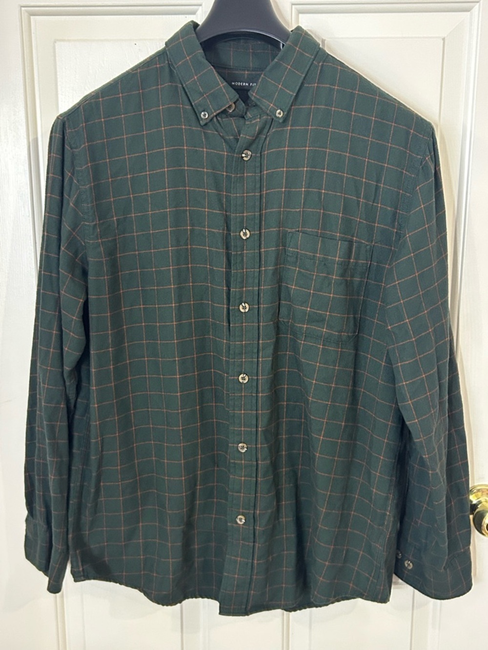 Christian Lacroix Shirt Mens XL Modern Fit Button Down Green Check Long Sleeve - Picture 2 of 7
